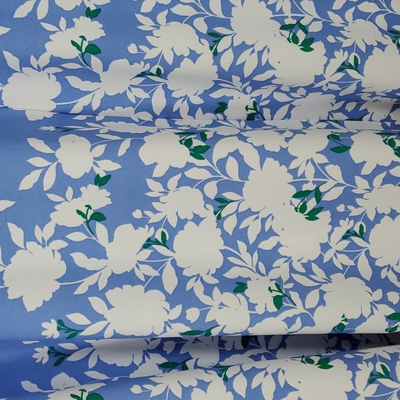 London Times Women's Crewneck Sleeveless A-line Dress ~ Blue Green White - Picture 4 of 10